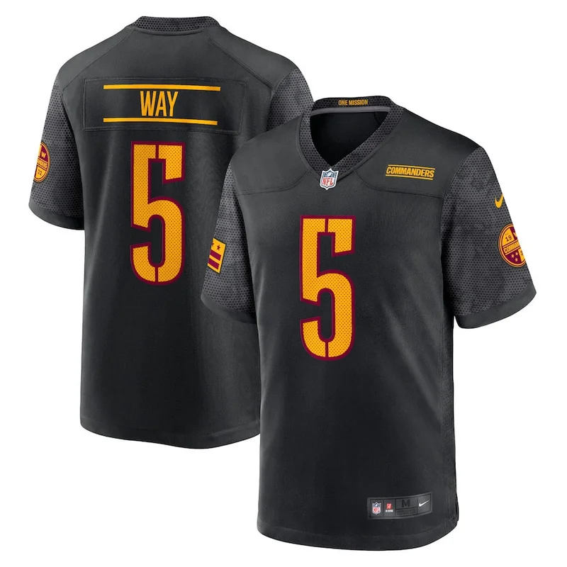Tress Way 5 Washington Commanders Jersey Alternate Game - Black