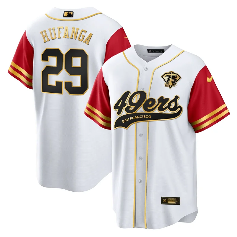San Francisco 49ers Jersey Baseball - Color Sleeve - Image 5