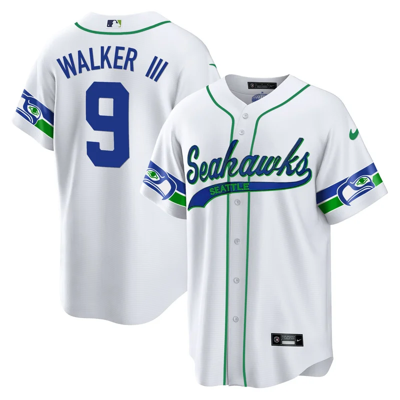 Walker III 9 Seattle Seahawks Jersey Throwback - White
