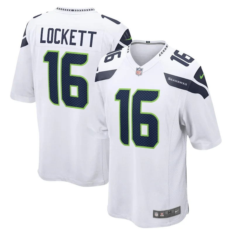 Tyler Lockett 16 Seattle Seahawks Game Jersey - White