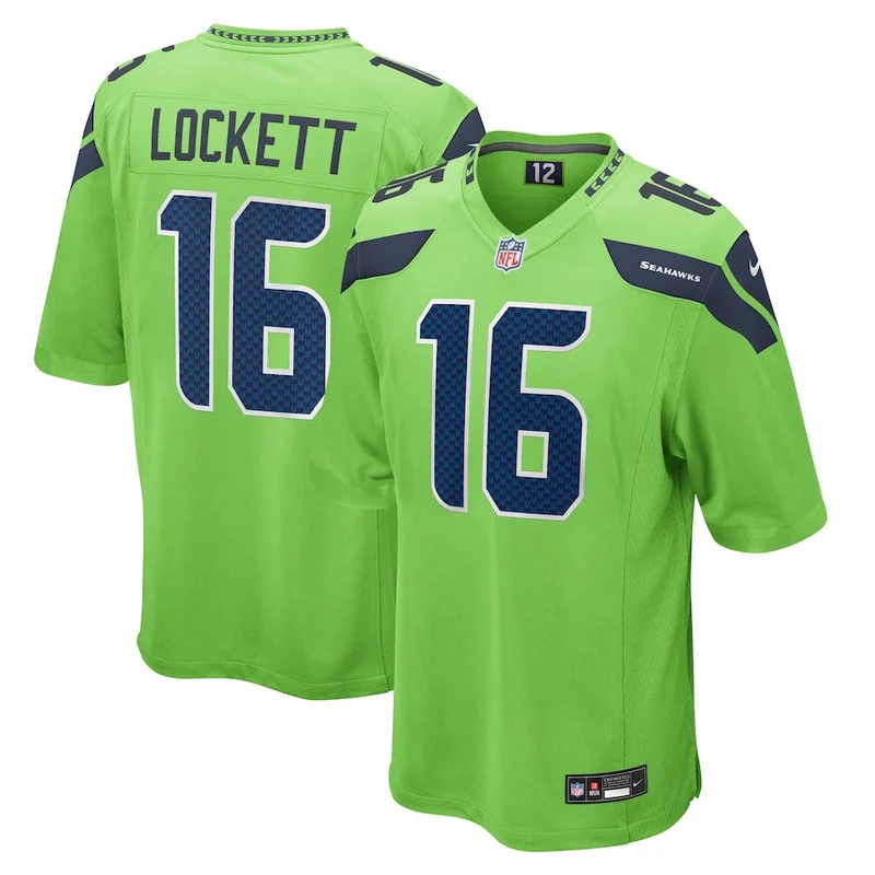 Russell Wilson 3 Seattle Seahawks Game Jersey - Gray - Image 5