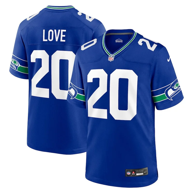 Jordyn Brooks 56 Seattle Seahawks Game Jersey - College Navy - Image 2