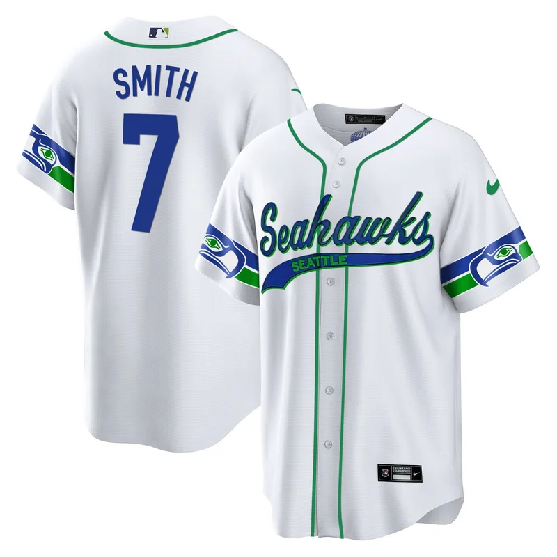 DK Metcalf 14 Seattle Seahawks Jersey Throwback - White - Image 3