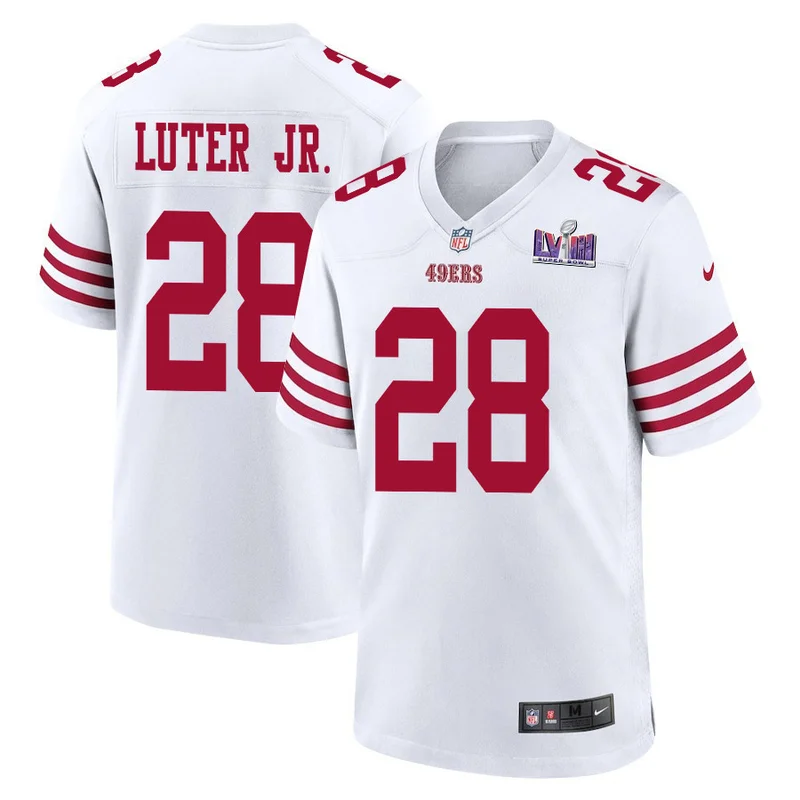 Christian McCaffrey 23 San Francisco 49ers Jersey Super Bowl LVIII Patch Game - Scarlet - Image 3