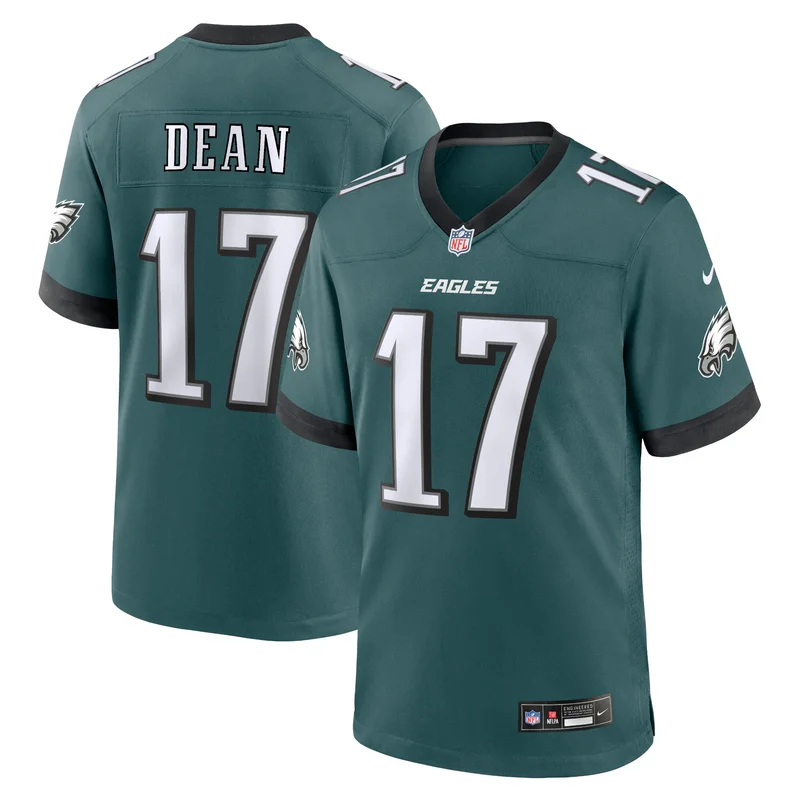 Nakobe Dean Philadelphia Eagles Jersey Team Game - Midnight Green
