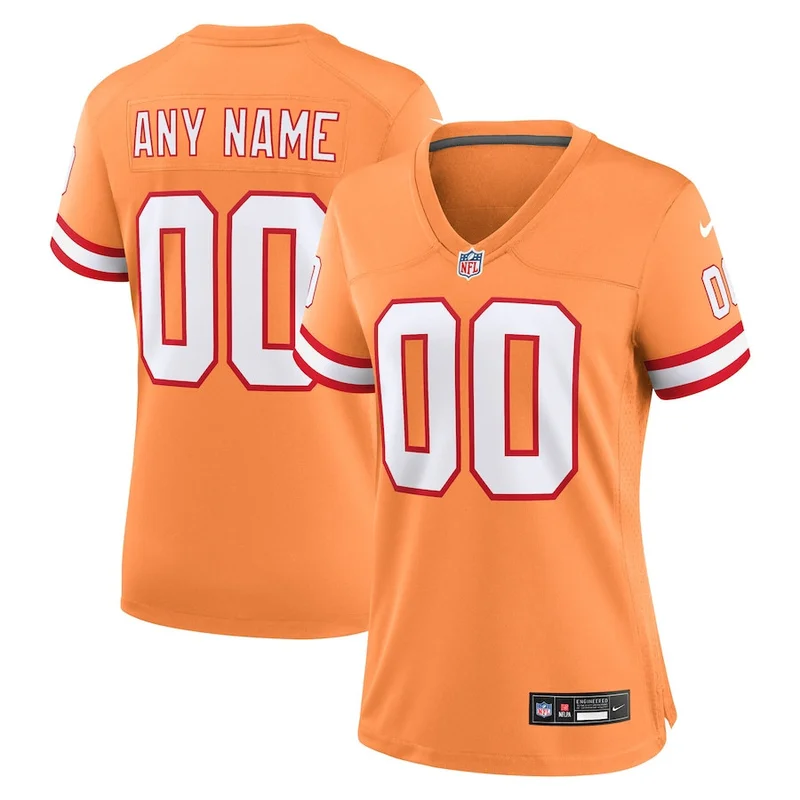 Tampa Bay Buccaneers Jersey Custom Throwback Game - Orange