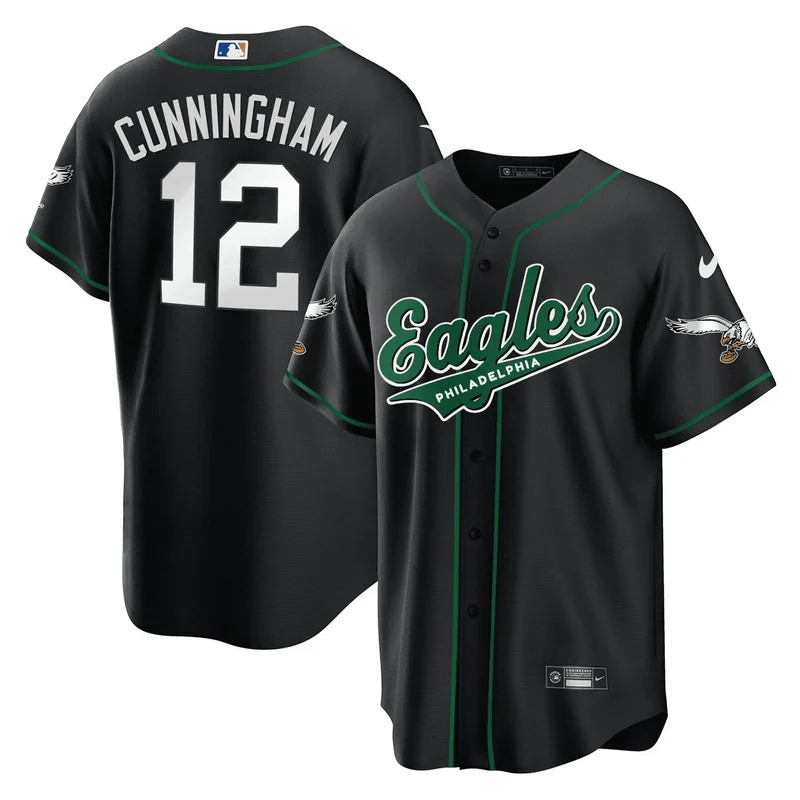 Philadelphia Eagles Jersey Baseball Custom - Kelly Green - Image 4