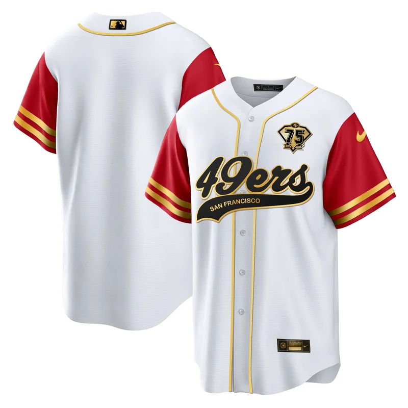 San Francisco 49ers Jersey Baseball - Color Sleeve