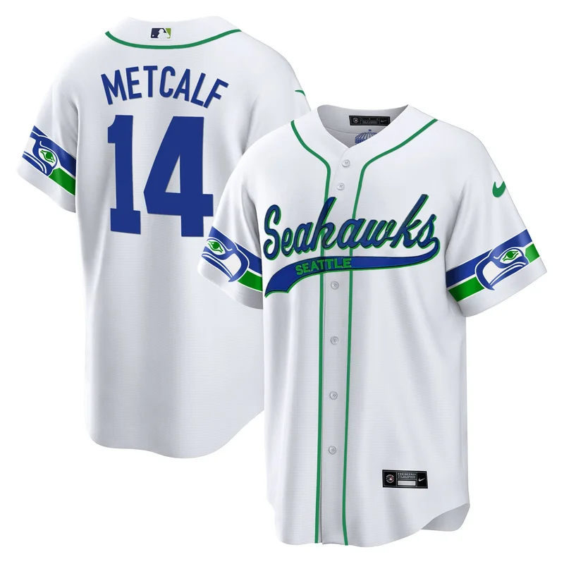 DK Metcalf 14 Seattle Seahawks Jersey Throwback - White
