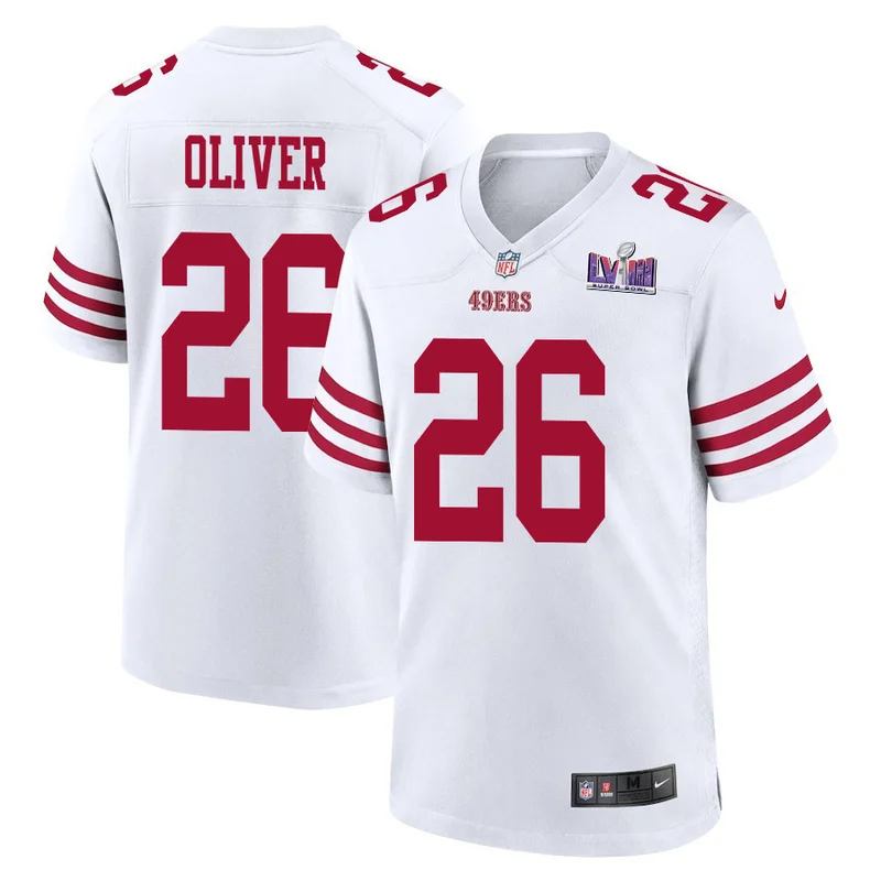 George Odum 30 San Francisco 49ers Jersey Super Bowl LVIII Patch Game - Scarlet - Image 4