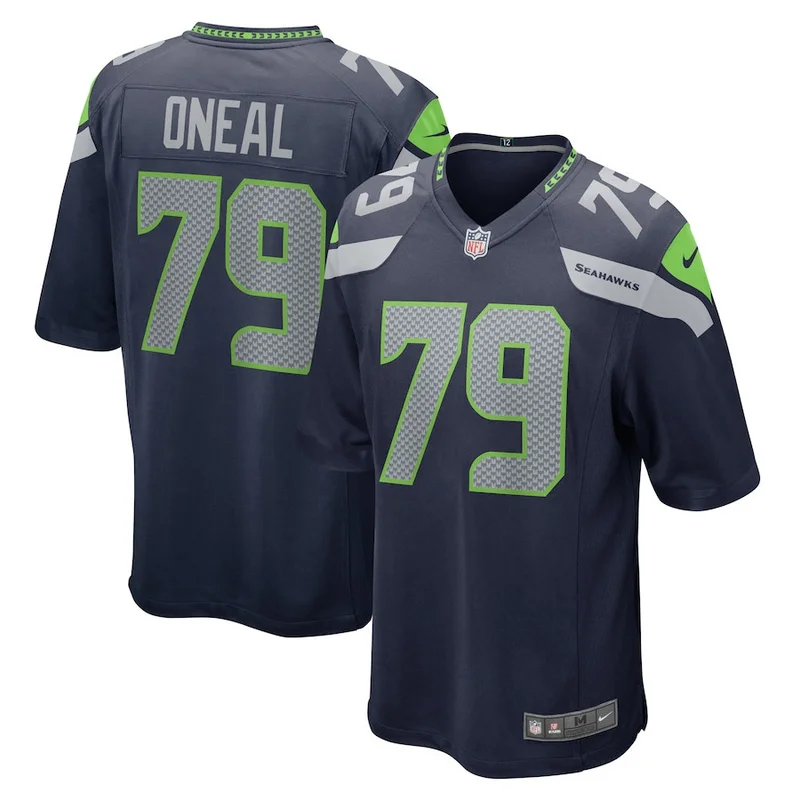Noah Fant 87 Seattle Seahawks Jersey Throwback Game - Royal - Image 3