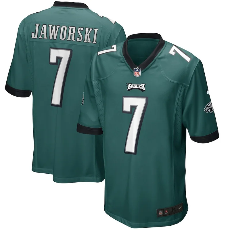 Ron Jaworski 7 Philadelphia Eagles Game Jersey Retired - Midnight Green