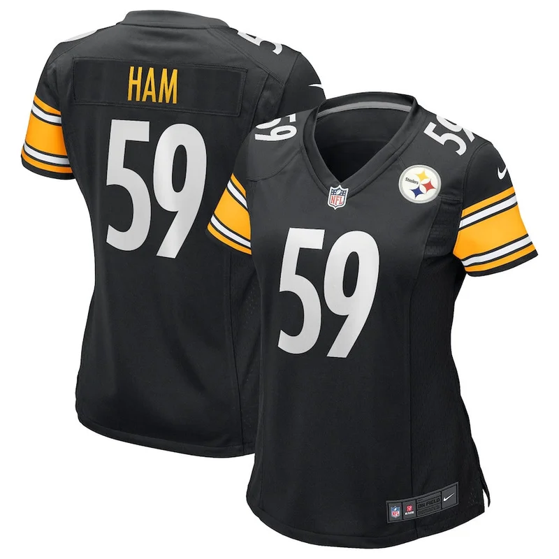 Jack Ham 59 Pittsburgh Steelers Game Jersey Retired - Black