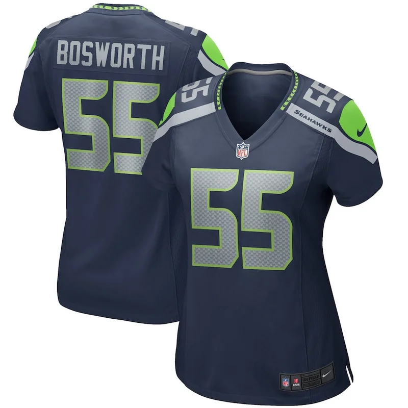 Brian Bosworth 55 Seattle Seahawks Game Jersey Retired - College Navy