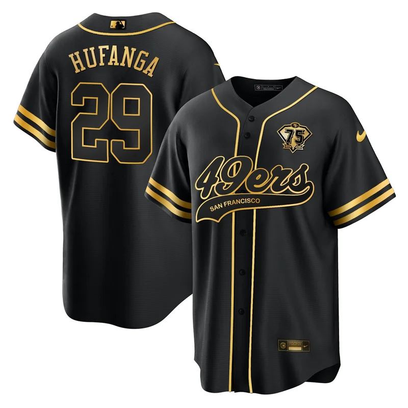 Talanoa Hufanga 29 San Francisco 49ers Jersey 2023 Salute To Service Limited - Brown - Image 2