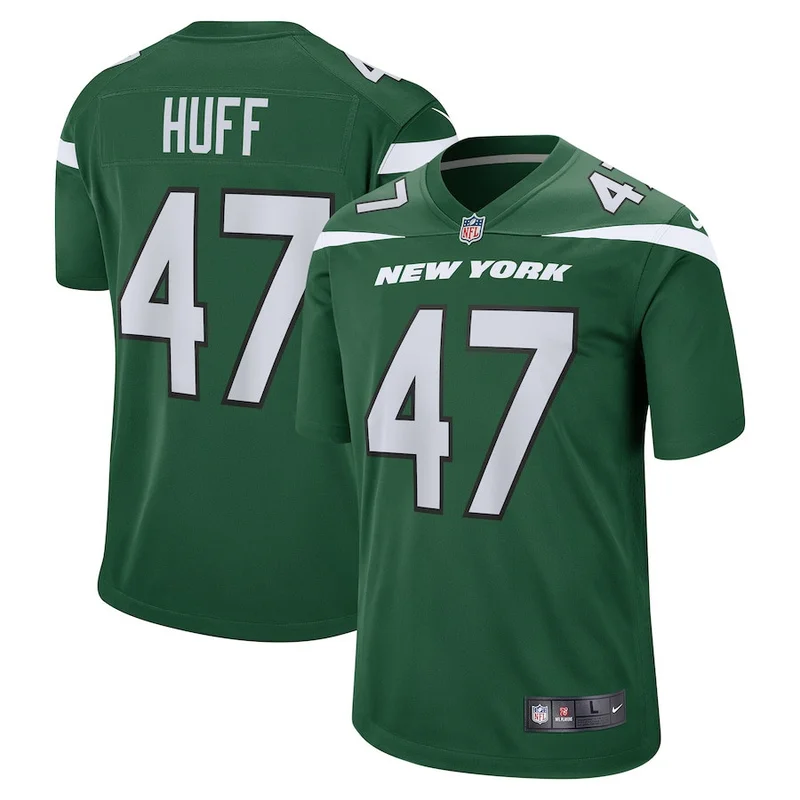 Bryce Huff 47 New York Jets Game Jersey - Gotham Green