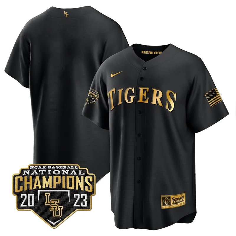 Jordan Thompson 4 LSU Tigers Jersey 2023 National Champions Baseball - White - Image 5