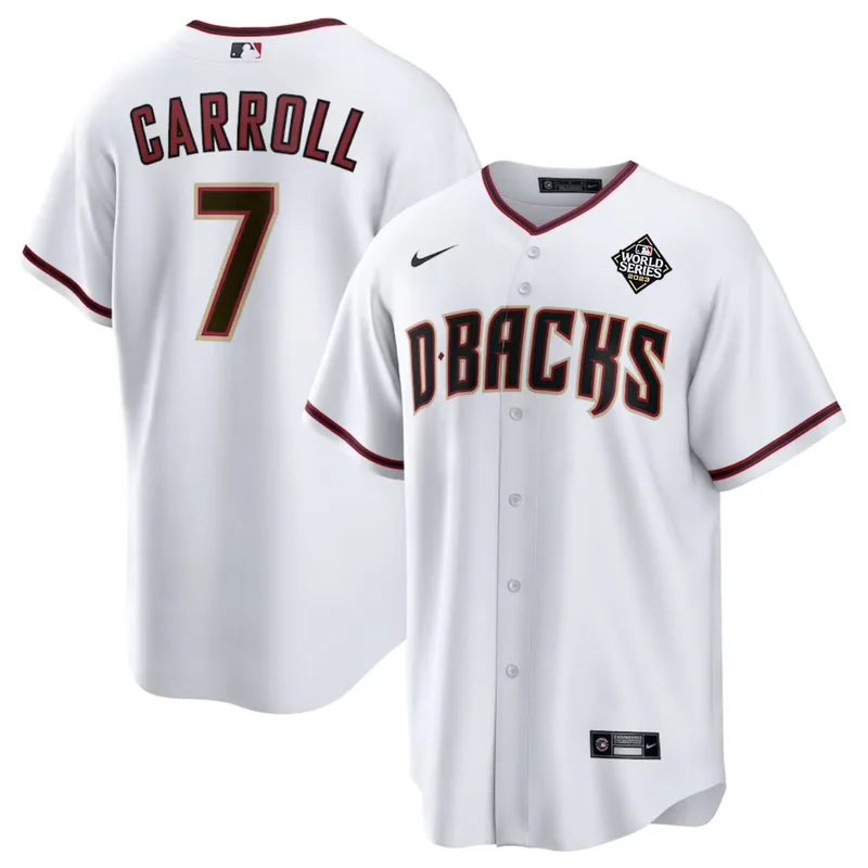 Corbin Carroll 7 Arizona Diamondbacks Jersey 2023 World Series - White