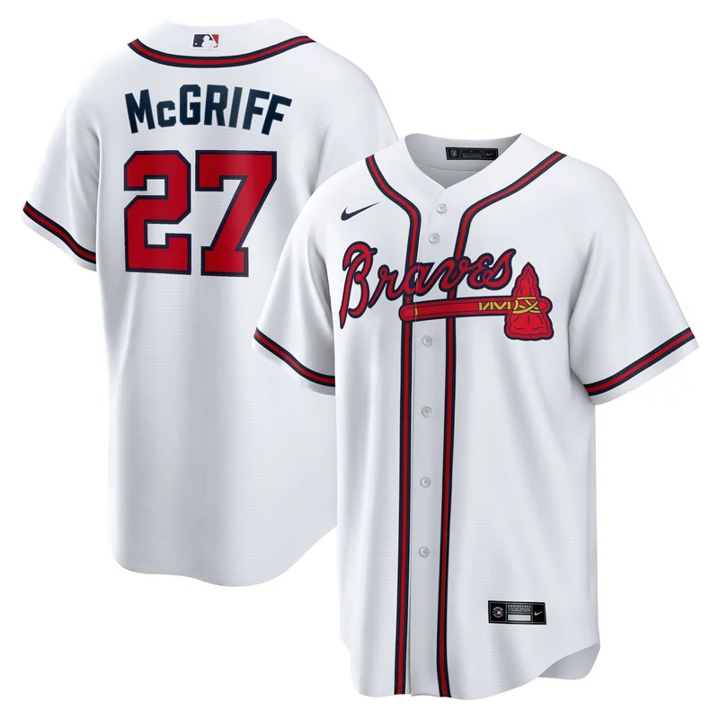 Fred McGriff 27 Atlanta Braves Jersey 2023 Hall of Fame Patch Inline - White - Image 2