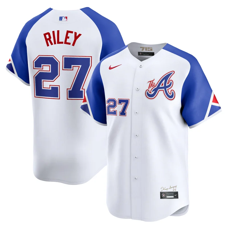 Atlanta Braves Jersey Stitches Button-Down Raglan Fashion - Navy - Image 3