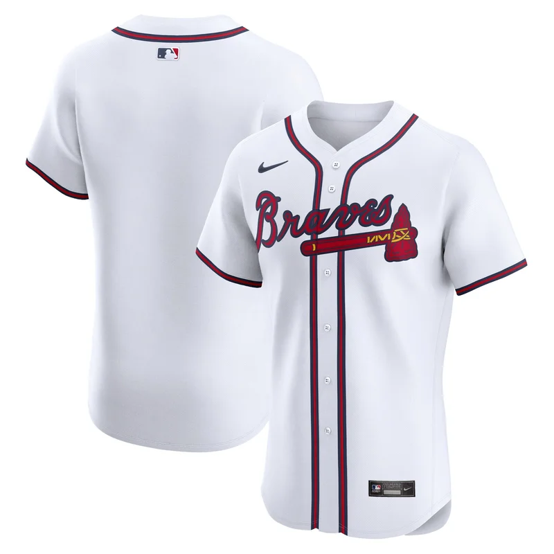 Atlanta Braves Jersey Home Elite - White