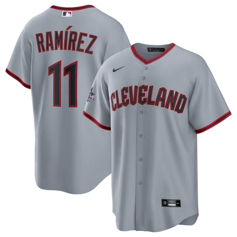 Cleveland Guardians Jersey Jose Ramirez Gray 2025 MLB All-Star Game Road Player