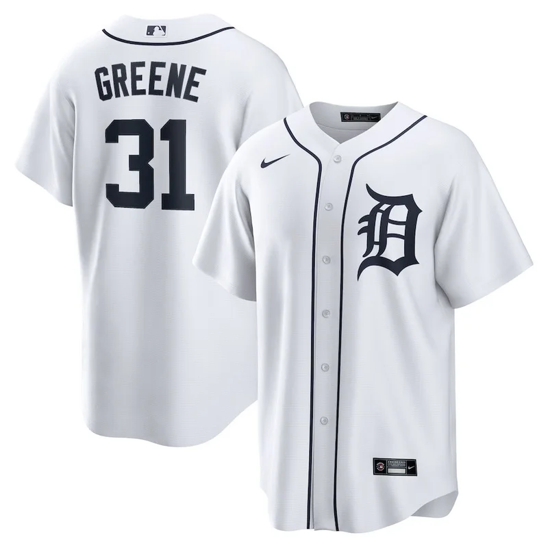 Andy Ibanez Detroit Tigers Jersey Home Elite Player - White - Image 5
