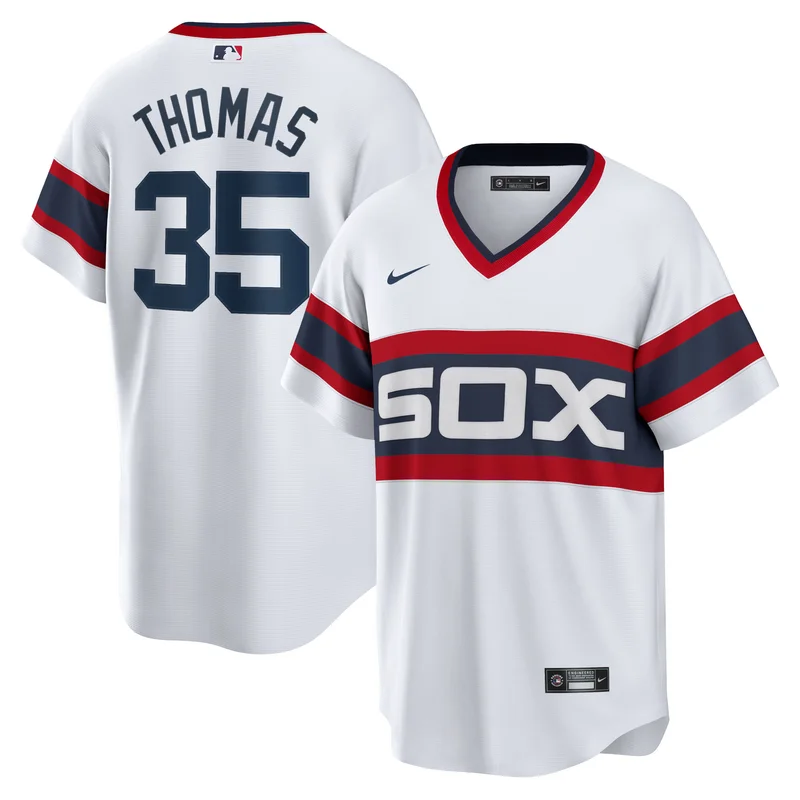 Frank Thomas Chicago White Sox Jersey Home Cooperstown Collection Player - White