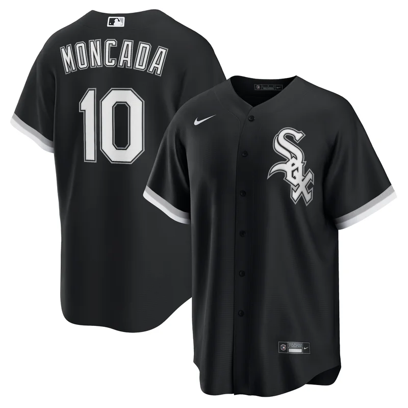 Yoan Moncada Chicago White Sox Jersey Alternate Player Name - Black