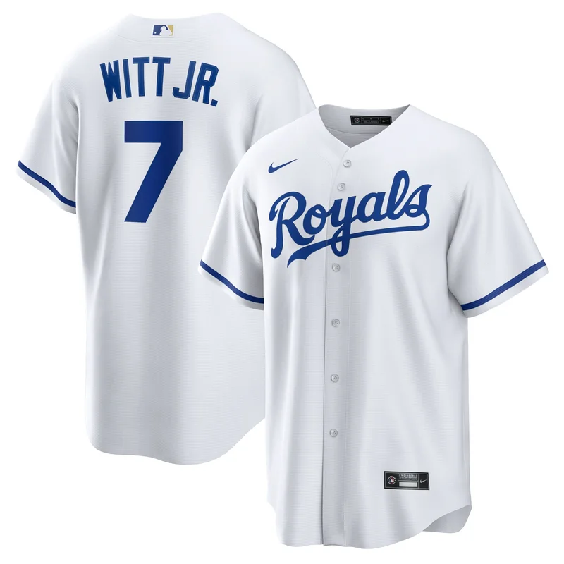 Nick Loftin Kansas City Royals Jersey Home Limited Player - White - Image 5