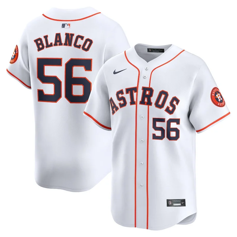 Ronel Blanco 56 Houston Astros Jersey Home Limited - White