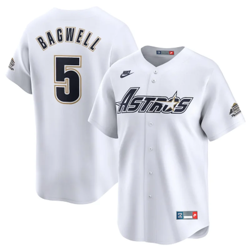Houston Astros Jersey Jeff Bagwell White Throwback Cooperstown Collection Limited