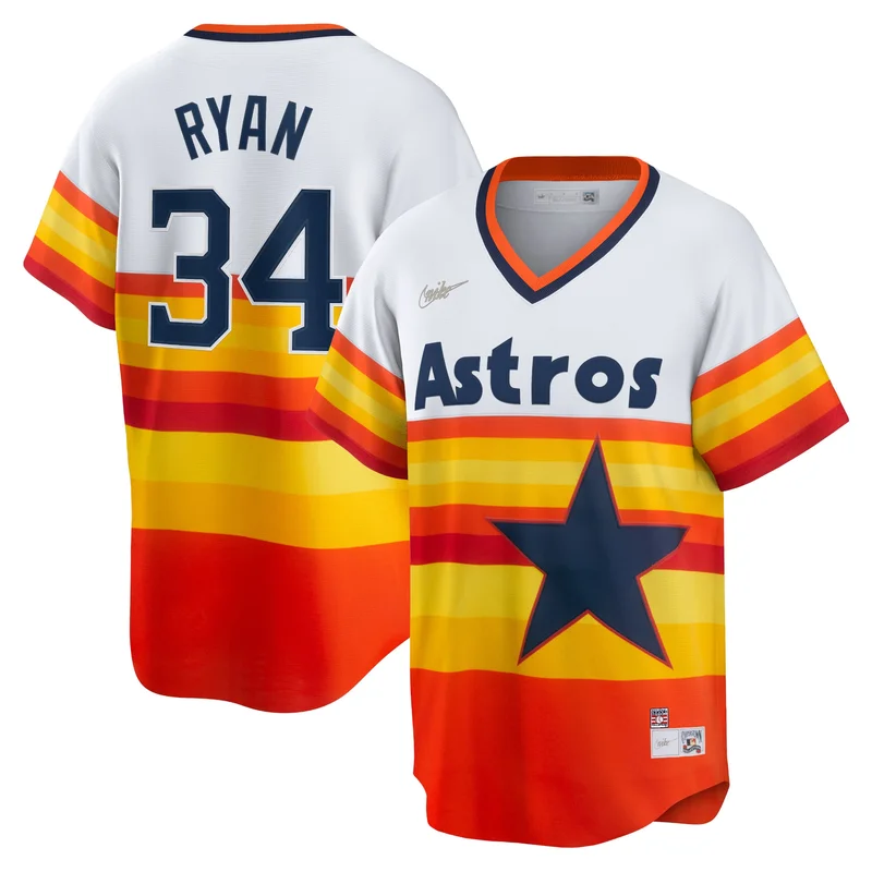 Nolan Ryan Houston Astros Jersey Home Cooperstown Collection Player - White