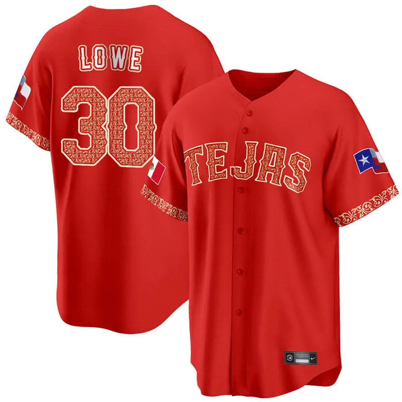 Nathaniel Lowe 30 Texas Rangers Jersey Mexican Collection Baseball - Black - Image 2