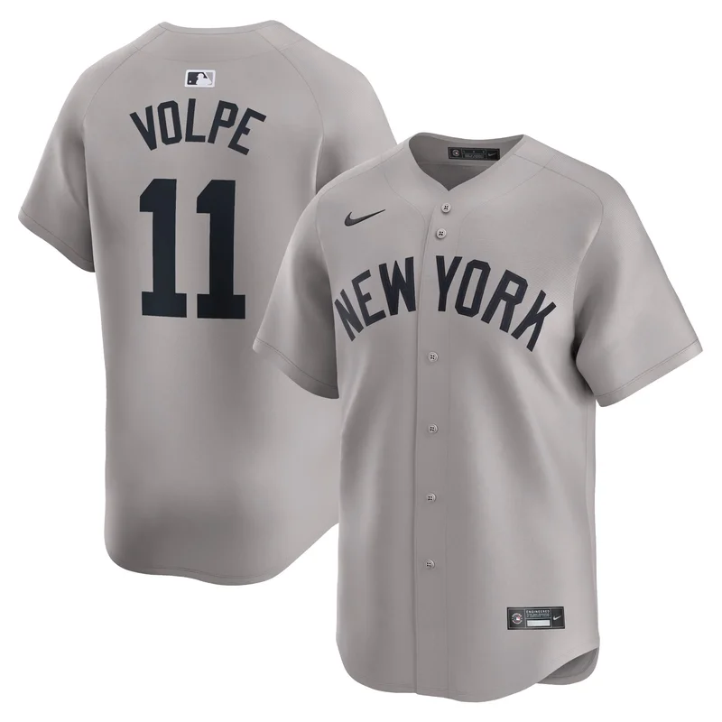 Anthony Volpe New York Yankees Jersey Away Limited Player - Gray
