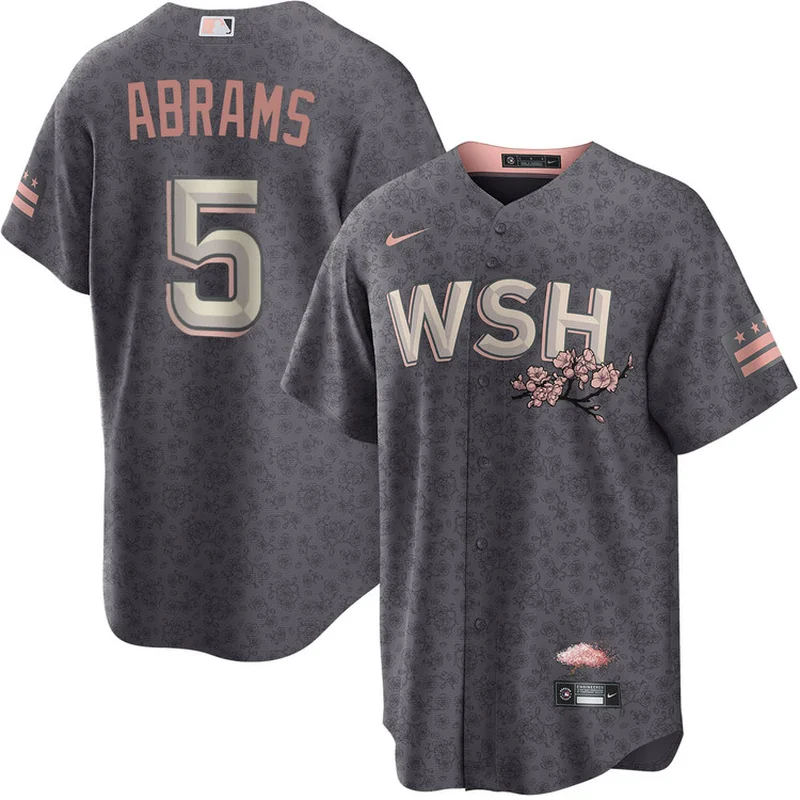 CJ Abrams 5 Washington Nationals Jersey Home - White - Image 2
