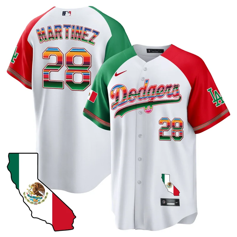Los Angeles Dodgers Jersey Mexico California Map Baseball - Royal - Image 2