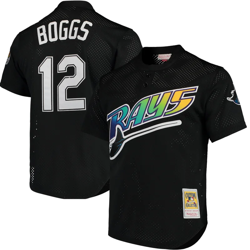Wade Boggs Tampa Bay Rays Jersey Cooperstown Collection 1991 Mesh Batting Practice -