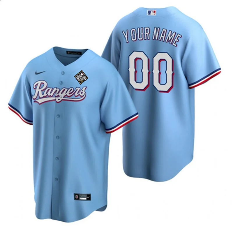 Texas Rangers Jersey 2023 World Series & Texas State Patch Custom - White Gold - Image 2