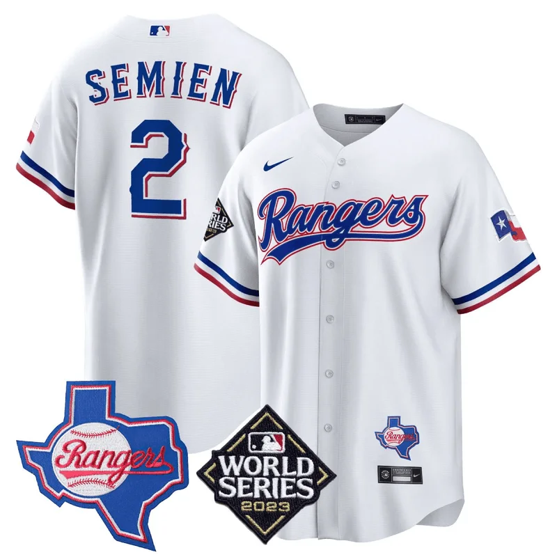 Josh Sborz 66 Texas Rangers Jersey 2023 World Series Stitched Baseball - White - Image 4