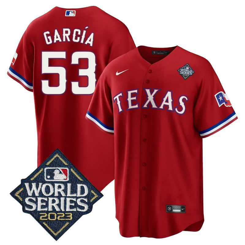 Texas Rangers Jersey 2023 World Series Stitched Baseball - White - Image 4