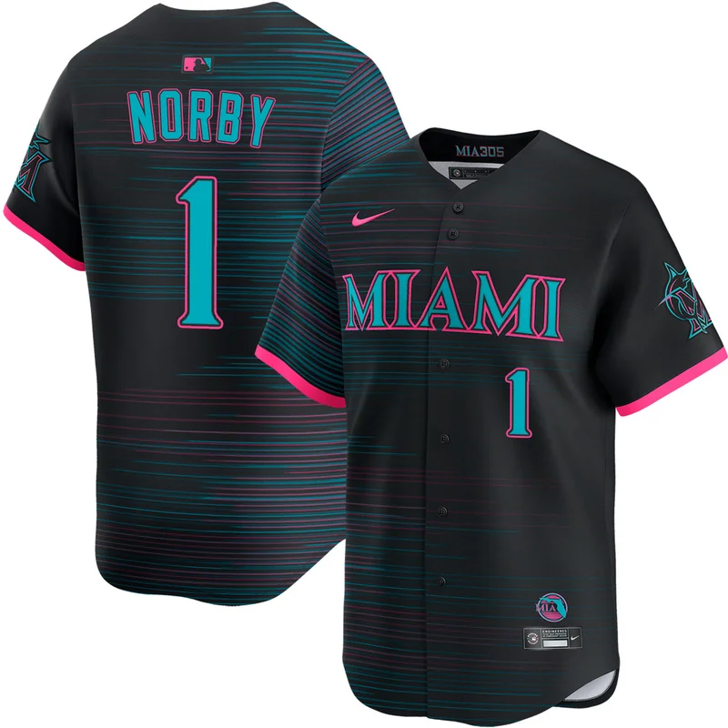 Cade Gibson Miami Marlins Jersey City Connect 2.0 Limited - Image 5