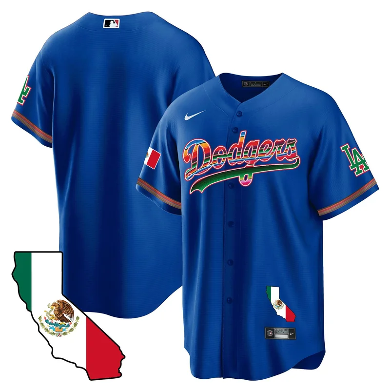 Los Angeles Dodgers Jersey Mexico California Map Baseball - Royal
