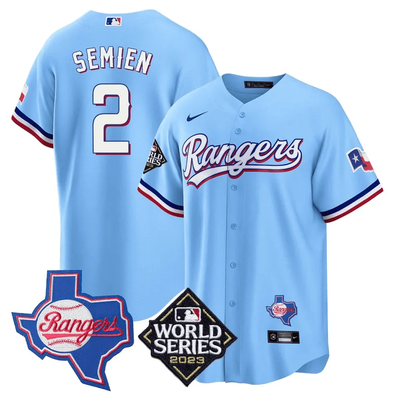 Josh Sborz 66 Texas Rangers Jersey 2023 World Series Stitched Baseball - White - Image 3