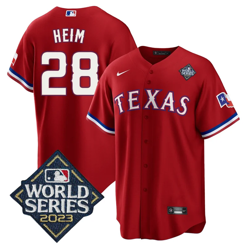 Jacob DeGrom 48 Texas Rangers Jersey 2023 World Series Stitched Baseball - Blue - Image 5