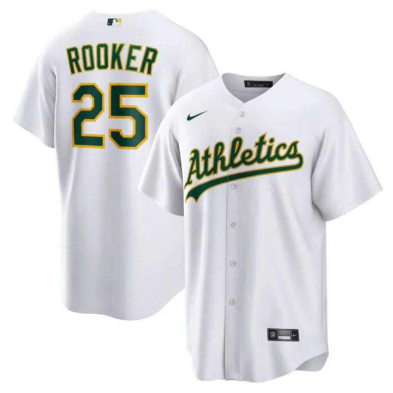 Brent Rooker 25 Oakland Athletics Jersey Home - White