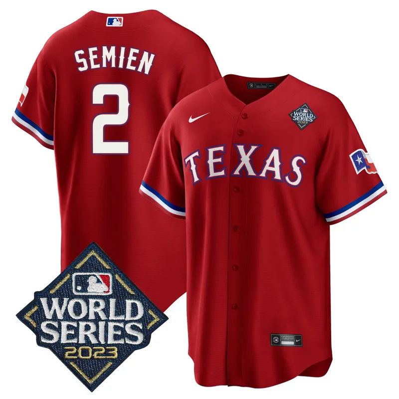 Josh Jung 6 Texas Rangers Jersey Home 2023 World Series Champions Limited - White - Image 4