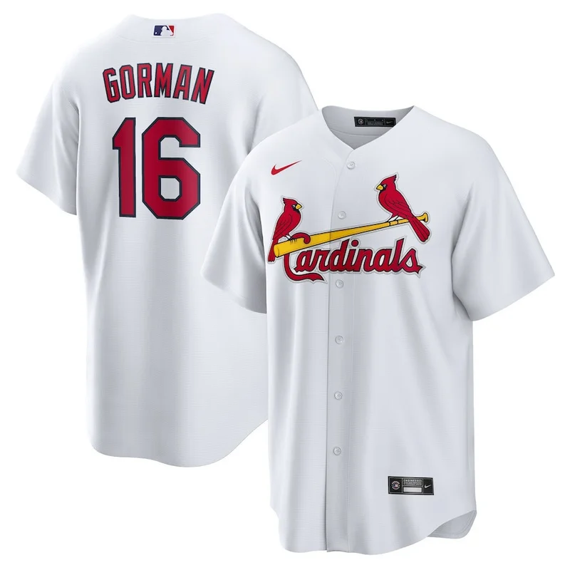 Nolan Gorman St. 16 St Louis Cardinals Jersey Home - White