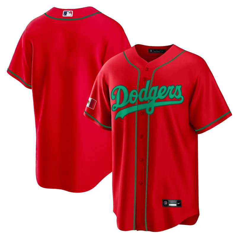 Los Angeles Dodgers Jersey Mexico Baseball - Green - Image 2
