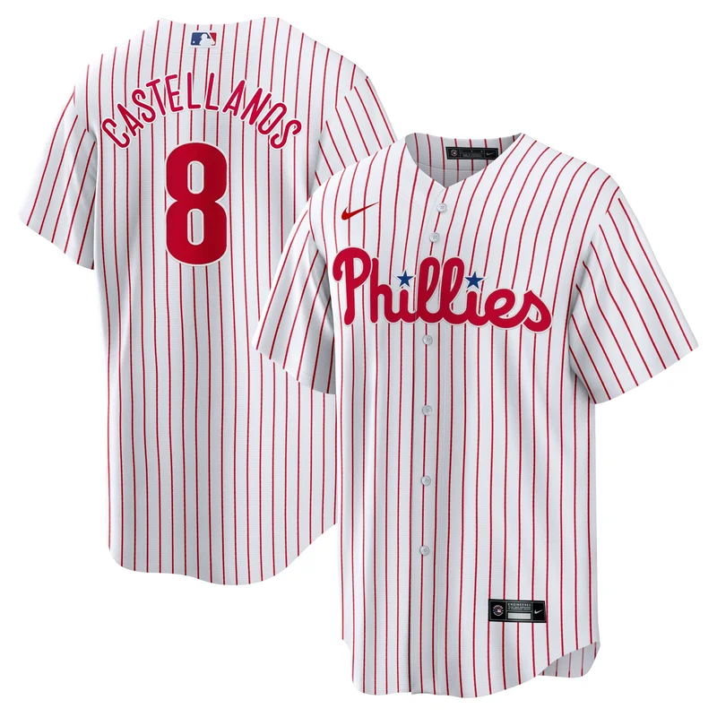 Nick Castellanos Philadelphia Phillies Jersey 2024 MLB World Tour London Series Home Limited Player - Image 2
